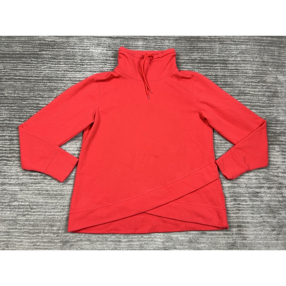 DSG Sweatshirt Womens Large Mock Neck Drawstring Pullover Cotton Blend